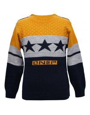Boys Sweater Star  Design Black
